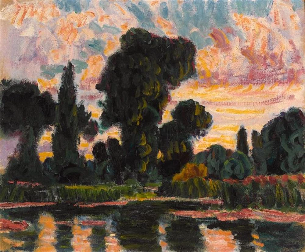 Paesaggio al tramonto